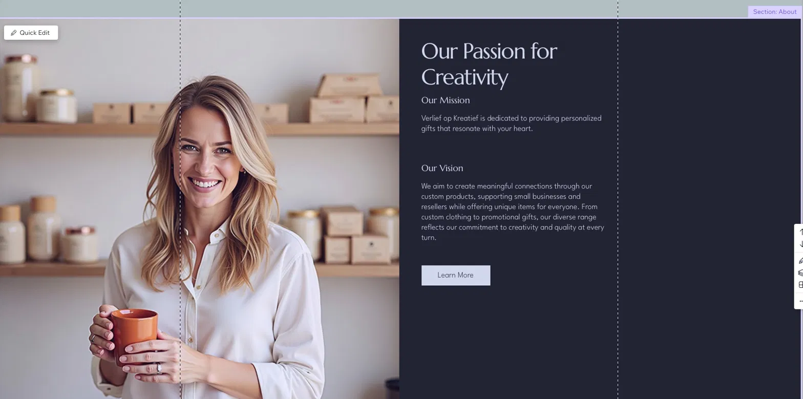 Verlief op Kreatief product