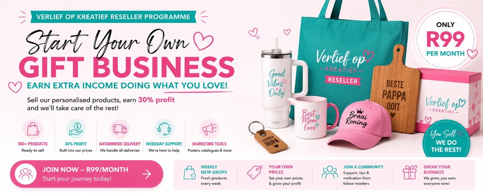Start your own gift business β R99 per month